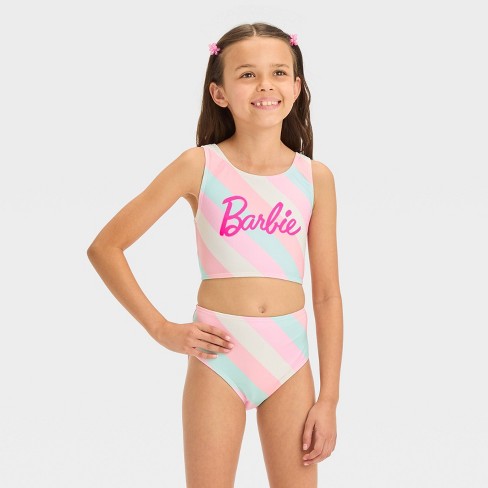 Girls Barbie Bikini Set Pink Target