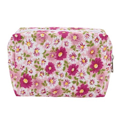 Unique Bargains Women's Flower Octagonal Travel Cosmetic Bag 1 Pc