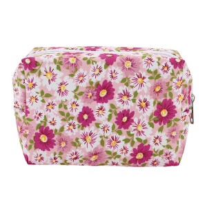 Unique Bargains Women's Flower Octagonal Travel Cosmetic Bag 1 Pc - 1 of 3