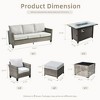XIZZI Outdoor Sectional Sofa Set, Modular Outdoor Wicker Sofa Set with Optional Solar Table, Ottomans or Fire Pit in 6 Colors, All-Weather Design - 3 of 4