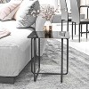 Tempered Glass Coffee Table End Table Cocktail Table Sofa Table Side Table Accent Table Center Table, Black/Transparent-ModernLuxe - 2 of 4