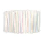 Stockroom Plus 200 Pack Disposable Plastic Boba Tea Jumbo Striped Drinking Straws, Individually Wrapped, 5 Colors, 8.5 in.