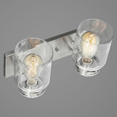 Brushed Nickel Apothecary Style Dimmable Bath Light