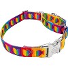 Country Brook Petz Rainbow Hearts Martingale with Premium Buckle Dog Collar (1 Inch, Medium) - 4 of 4