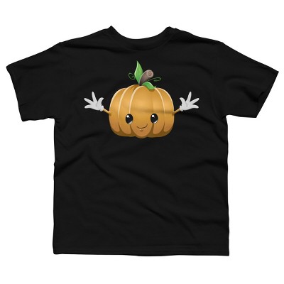 Boy's Design By Humans Halloween Pumpkin Monster 6 By LironPeer T-Shirt