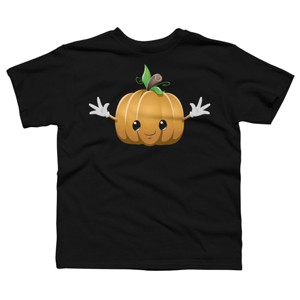 Boy's Design By Humans Halloween Pumpkin Monster 6 By LironPeer T-Shirt - 1 of 4