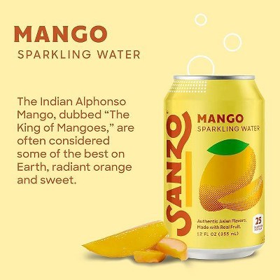 Sanzo Sparkling Water - Mango - 72 fl oz/6pk