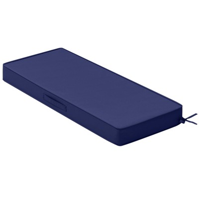 Crestlive Products Outdoor Bench Cushion with Ties Water Resistant Fabric Durable Thicken Memory Foam for Loveseat Couch Porch Swing