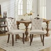 APRILSOUL37.80"Velvet Dining Chair with Handmade Tufted Trim, Solid Wood Handles on Top and Sides,Set of 2 - 2 of 4