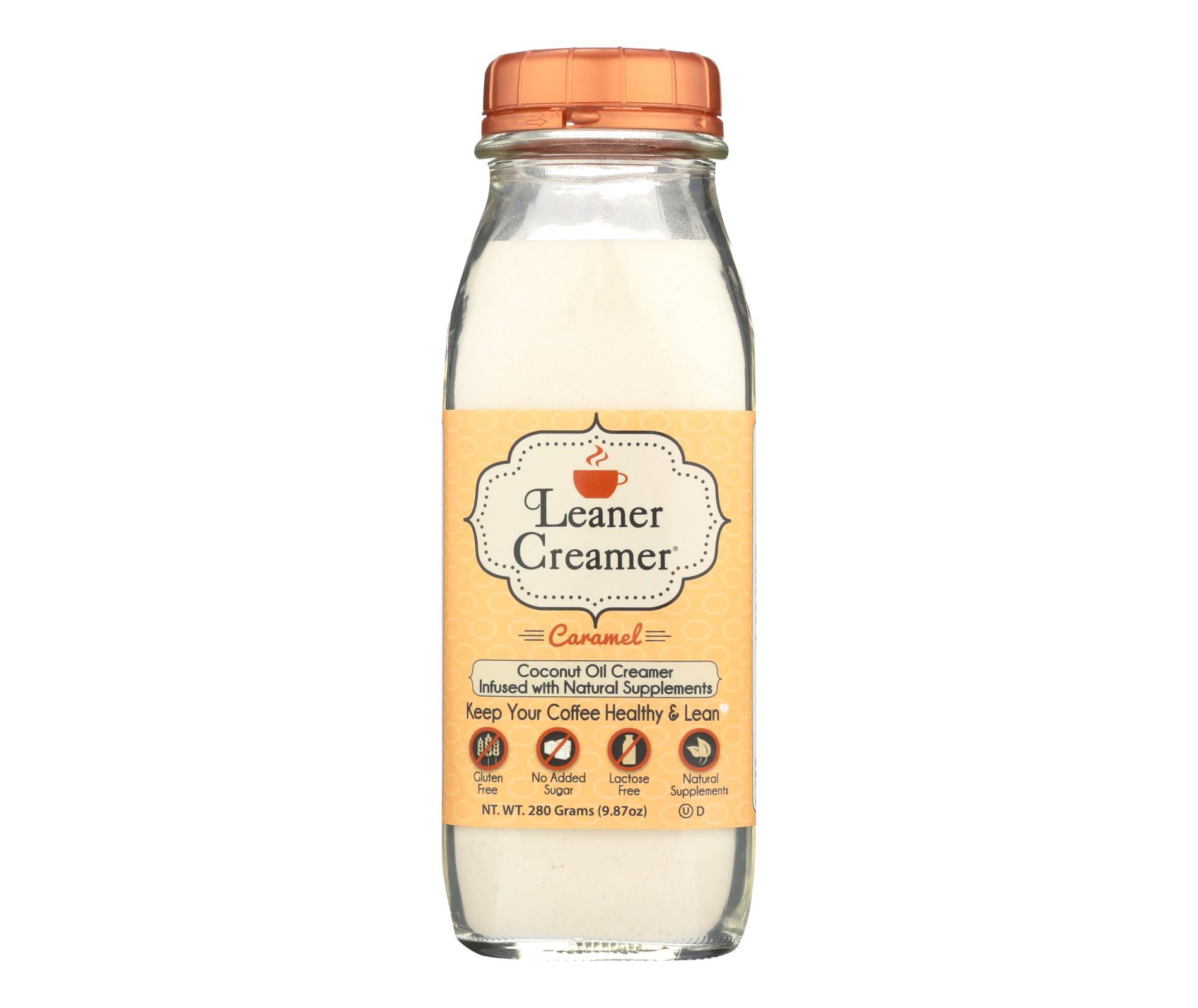 Leaner Creamer Caramel Coconut Oil Creamer - Case of 6/9.87 oz