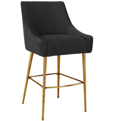 Beatrix Pleated Velvet Upholstered Stool