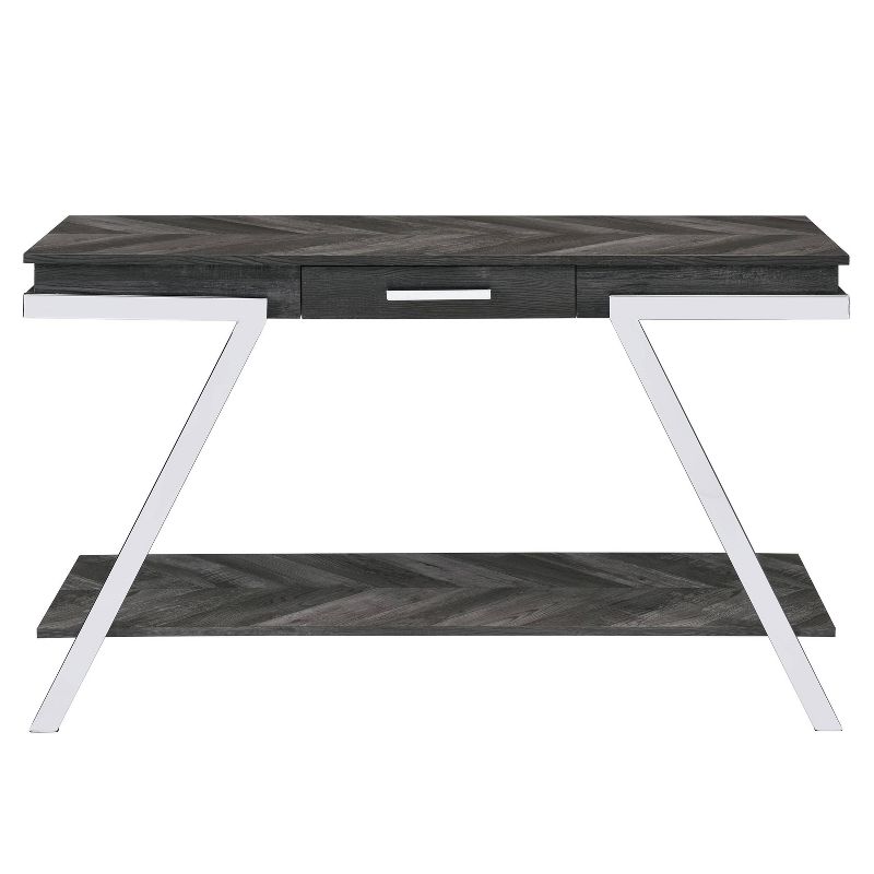Roma Sofa Table Metal and Wood Dark Gray - Steve Silver Co., 1 of 6