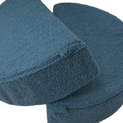 Blue Velvet Twelve Piece Modular Kids Play Couch