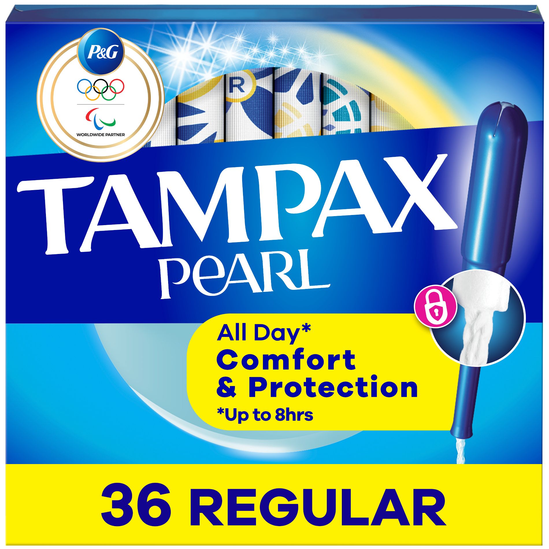 Tampax Pearl Tampons Regular Absorbency with LeakGuard Braid - Unscented