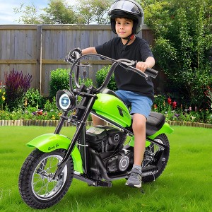 Kids Ride On Motorcycle Car, 24V Electric Dirt Bike with 2 Speed, Powered Riding ons with LED Headlight, Off-Road Dirt Bike for Boys Girls 8-12 - 1 of 4