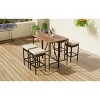 Nicbex 5/10 PCS Outdoor Acacia Bar Height Table&4/8 Upholstered Stools,Patio Furniture Set,Foldable Tabletop,High-Dining Bistro Set - 2 of 4