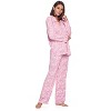 Casual Nights Women's Long Sleeve Rayon Button Down Pajama Set - 3 of 4