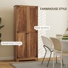 72" Farmhouse Pantry Cabinet, Freestanding Food Pantry Cabinet with Adjustable Shelves - 4 of 4