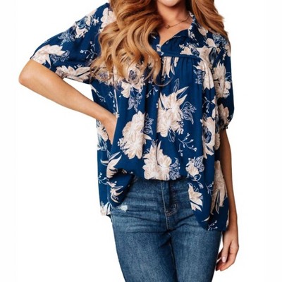 Women's Just Coasting Floral Blouse - Jodifl