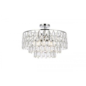 Elegant Lighting Mila 20 inch flush mount in chrome - 1 of 4