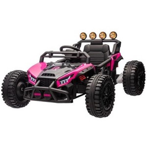 24V Ride On UTV,130W Electric Powered UTV with Remote Control,Spring Suspension,LED Light, 4 Shock Absorbers,Music,UTV for Kids - 1 of 4
