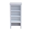 Dorset Bathroom Storage Tower with Open Upper Shelves and Lower Cabinet - Alaterre Furniture - image 2 of 4