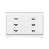 NicBex Elegant Double Dresser,Wide Dressers with Metal Pulls,Chest of 6 Drawers for Bedroom,Living Room,Dining Room,Hallway - 3 of 4