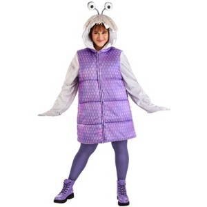 HalloweenCostumes.com 1X Women Women's Plus Size Disney and Pixar Monsters Inc. Boo Costume | Officially Licensed Disney Costumes,  White/Gray/Purple - 1 of 4