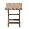 bali & pari Hayate Rattan and Mahogany Wood Ottoman Footstool Kubu Gray/Rustic Taupe - 4 of 4