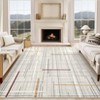 Modern Machine Washable Large Area Rug for Bedroom Minimalist Geometric Carpet Stain Resistant Non Slip Carpet - 2 of 4