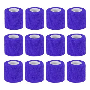 Unique Bargains Self-Adhesive Elastic Breathable Athletic Tapes 12 Rolls 2" x 177" - 1 of 4