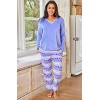 ADR Women's PJ Set, Fleece Pajama Pants & Top, Cozy PJs for, Lady Pajamas - 3 of 4