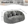 MOONMISS Chenille Bean Bag Chair Lazy Chair Durable Comfort Lounger High Back Bean Bag Chair Couch - 2 of 4