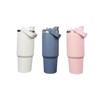 29oz/880ml stainless steel car insulated water bottle, double drinking mouth coffee cup, handle for easy carrying - 2 of 4