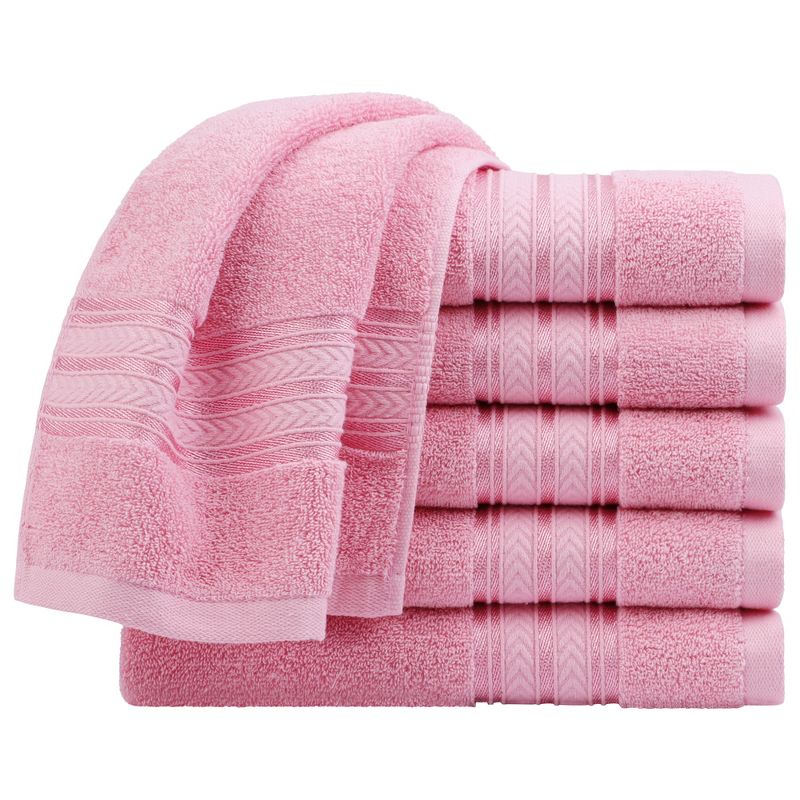 PiccoCasa 100% Cotton Soft Absorbent Oversized Cotton Face Towels 6 Pcs 13'' x 29'', 1 of 8
