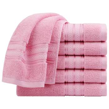 PiccoCasa 100% Cotton Soft Absorbent Oversized Cotton Face Towels 6 Pcs 13'' x 29''