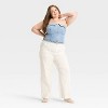 Women's Zip-Front Denim Tube Top - Wild Fable™ - 3 of 3