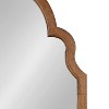 Kate and Laurel Hogan Wood Arch Mirror, 36x30, Rustic Brown - 3 of 4