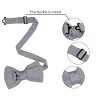 INSPIRE CHIC Men's Pre-Tied Adjustable Strap Solid Color Knitted Bow Ties - 4 of 4