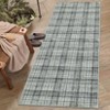 Machine Washable Indoor Modern Geometric Area Rugs Soft Low Pile Mat with Small Checkered Print - 3 of 4