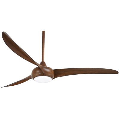 65" Minka Aire Farmhouse Indoor Ceiling Fan with LED Light Remote Control Distressed Koa for Living Room Kitchen Bedroom Family