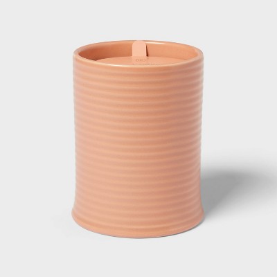 14oz Ceramic Ribbed Jar Candle Berry Lemonade and Melon - Threshold™