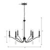 Maxax 32" 6-Light Black Iron Crystal Chandelier,Dimmable  Glam Farmhouse Ceiling Lighting for Living Room Dining Room Foyer - 3 of 4
