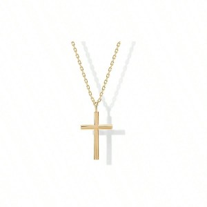 Cubic Cross Pendant Necklace for Women Exquisite, Sophisticated, Minimalist, Suitable for Daily Use - 1 of 4