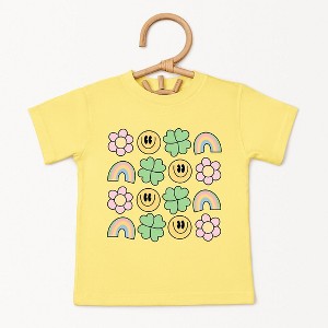 The Juniper Shop Smiley Clover Daisy Toddler Short Sleeve Tee - 1 of 3