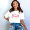 Simply Sage Market Women's Livin' The Beach Life Short Sleeve Garment Dyed Tee - 2 of 2