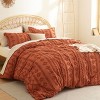 3 Pieces Boho Duvet Cover Set for All Seasons Soft Shabby Chic Embroidery Boho Bedding - 2 of 4