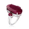 Ross-Simons 15.20 ct. t.w. 3-Stone Ruby Ring in Sterling Silver - 3 of 4