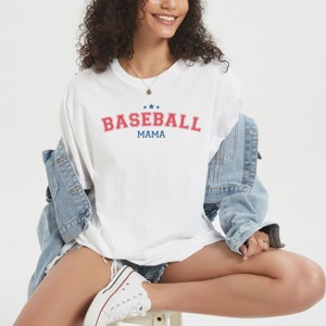 Simply Sage Market Varsity Baseball Mama Stars Garment Dyed Tee - 1 of 4