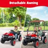 Costway 24V 7AH Kids Golf Cart 4WD 2 Seater Ride on Car with Sun Shade & Dump Bed Black/Red/Pink/Navy - 4 of 4